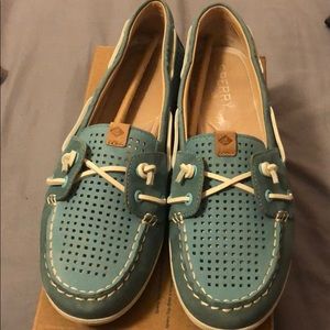 Women’s Sperry Aqua blue BRAND NEW NEVER WORN !